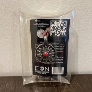 EON Handmade Night Sun Necklace
Pendant Mexico Silver Tone NEW Souveneir Aztec